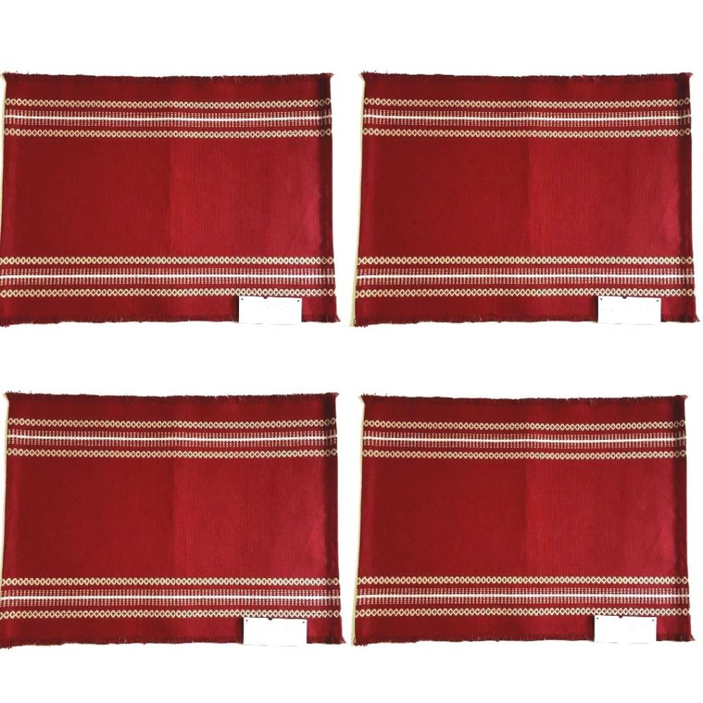 THRESHOLD Placemats, Set of 4 - 14 x 19 inches - Red - NWT
